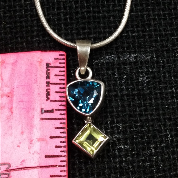 Sterling Silver Quartz Topaz necklace
